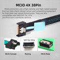 thumbnail image 3 of Tarjeta PCI-Express 5.0 4.0 4X A MCIO Mini Cool Edge IO Adaptador de Host Hembra para Tarjeta Adaptadora PCIe Nvme U.2 SSD, 3 of 5