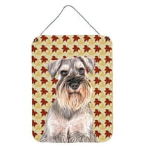 Carolines Treasures KJ1207DS1216 Fall Leaves Schnauzer Wall or Door Hanging Prints 12WX16H multicolor