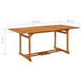 thumbnail image 3 of vidaXL Outdoor Dining Table Patio Table Garden Furniture Solid Wood Acacia, 3 of 19