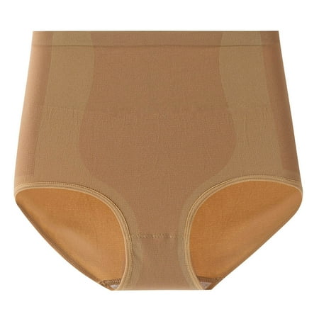 Scyoekwg Women s Underwear Comfort High Waisted Underwear Ladies Underpants Hipster Panties Hip Lifting Patchwork Stretchy Briefs(Coffee M)