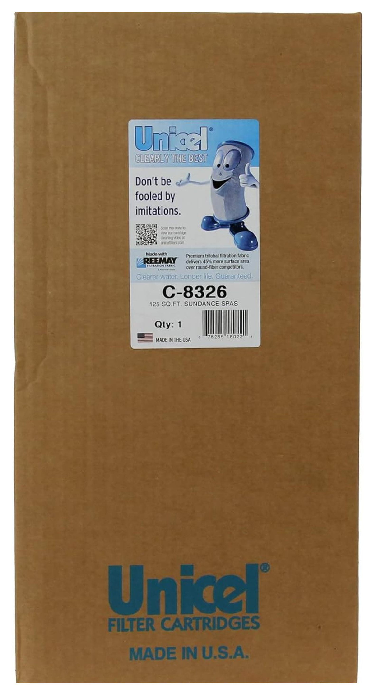 C-8326 125 Square Foot Media Replacement Hot Tub Spa Filter Cartridge with 199 Pleats, Compatible with Sundance Spas