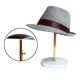 thumbnail image 4 of Soporte Portátil Zulema para pelucas y sombreros de acero mármol extraíble, 4 of 8