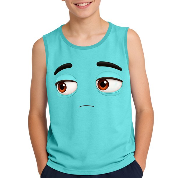 Camisola de Niños Pequeños 3-15 Años sin Mangas Tela Suave Impresión Gradiente para el Uso Casual Y Ocasiones Especiales