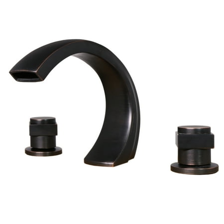 ... bronze Wide Spread Bathroom Sink/ Tub Waterfall faucet - Walmart.com
