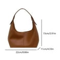 thumbnail image 2 of Yibooy Women Retro Casual Armpit Handbag PU Leather Girls Outdoor Daily Bag (Brown), 2 of 7