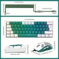 thumbnail image 2 of LexonElec T60PRO RGB LED Backlit USB C Cable Mechanical Keyboard & Mouse Combo, Green & White, 2 of 9