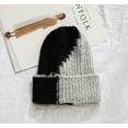 thumbnail image 4 of CoCopeanut New Fashion Double Color Beanie Knitted Warm Soft Trendy Winter Hats Simple Women Casual Caps Elegant All-match Beanie Present, 4 of 6