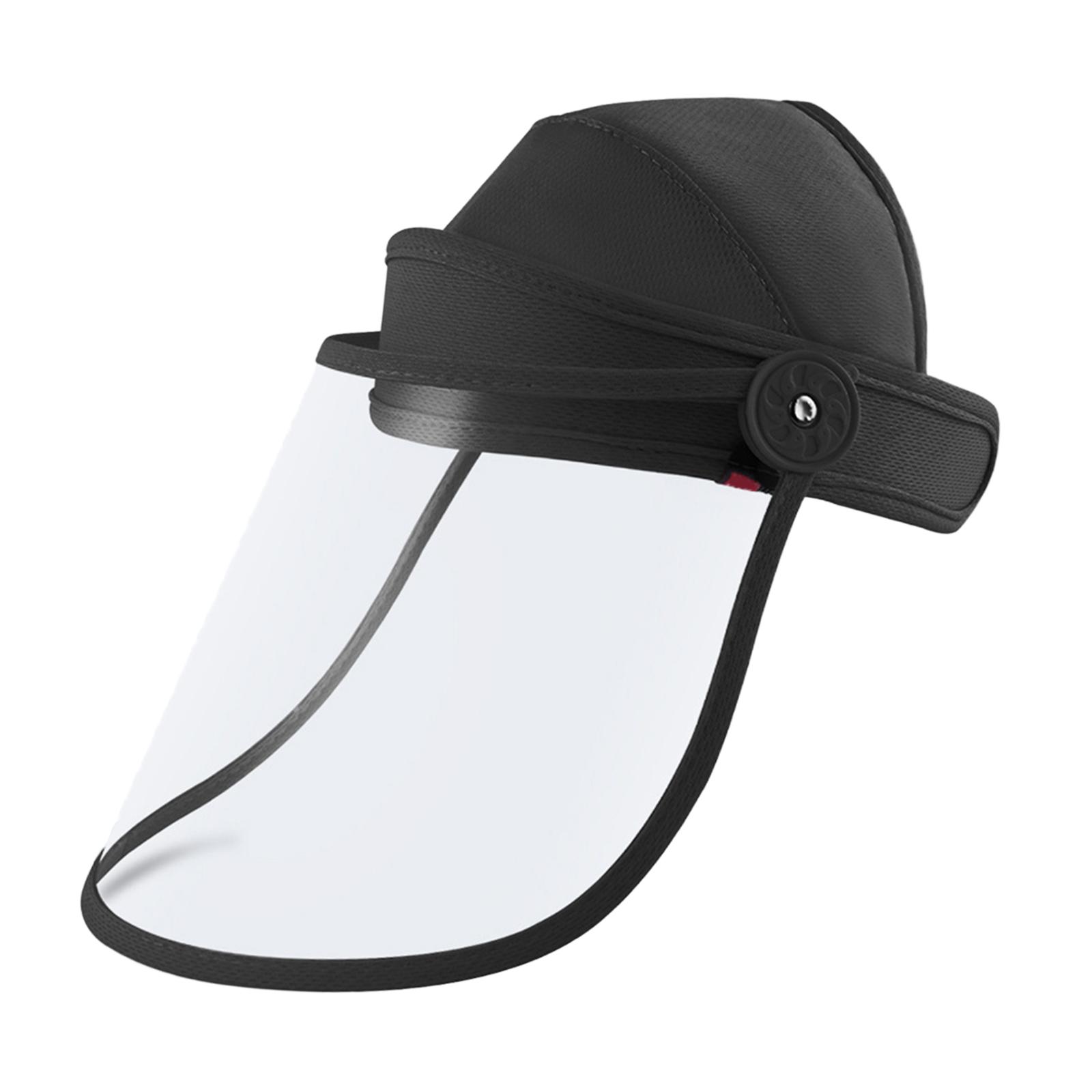koolsoo Face Cover Face Reusable Women Men Clear Visor Full Face Guard for Weeds Whacking Kitchen Cycling Working Black