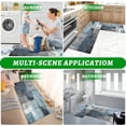 thumbnail image 5 of Blue Grey Abstract Painting Kitchen Mats for Floor Cushioned Anti Fatigue 2 Piece Set Kitchen Runner Rugs Non Skid Washable Geometric Modern Art, 5 of 6