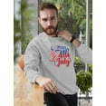 thumbnail image 2 of 4Th July Flag Fireworks Sweatshirt Men -Image by Shutterstock, Male Large, 2 of 4