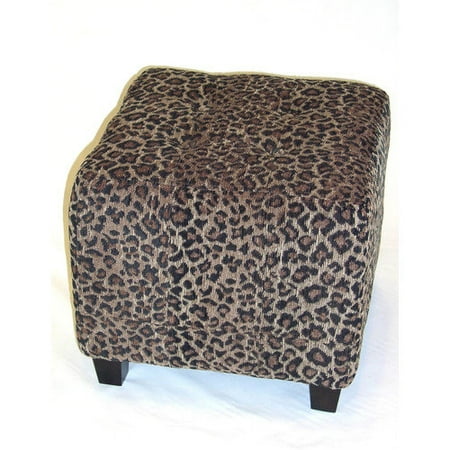 4D Concepts Leopard Ottoman, Leopard Print Cloth - Walmart.com