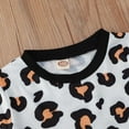 thumbnail image 4 of Fesfesfes Toddler Kid Baby Girls Summer White Leopard Print Short Sleeves Clothes Set, 4 of 9