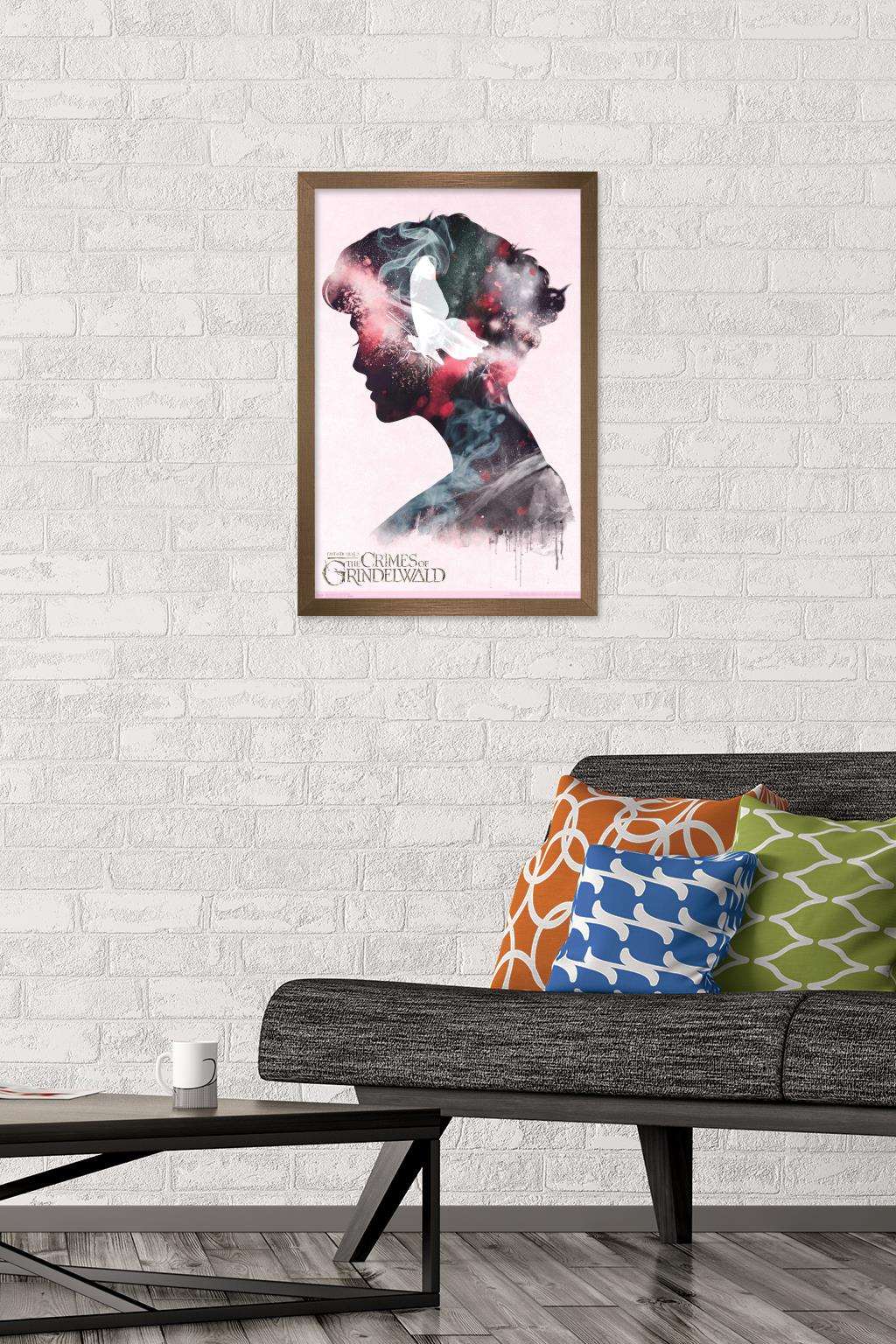 Fantastic Beasts: Crimes Of Grindelwald - Queenie Illustration Wall Poster, 14.725" x 22.375", Framed