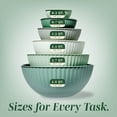 thumbnail image 4 of Cook with Color 12-Piece Mixing Bowl Set with Non-Slip Silicone Base and Transparent Lids, Sage, 4 of 8