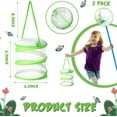 thumbnail image 2 of Tutuviw 2 Pcs Insect and Butterfly Habitat Cage Terrariums with 2 Pcs Bug Catcher, Pop-up Insect Mesh Cage,Caterpillar Enclosure,Monarch Habitat Terrarium,Butterfly Kit,Nature Exploration Toy(Green), 2 of 8