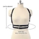 thumbnail image 3 of Women Girls Punk Waist Harness Jewelry Body Chest Harness Body Chain Goth Black Caged Bra PU Leather Waistband for Rave Festival, 3 of 5
