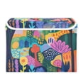 thumbnail image 7 of Yayeee Collapsible Cube Storage Bin with Lid Fabric Closet Decorative Basket with Handles, Art Plants, 7 of 7