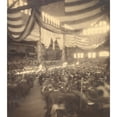 thumbnail image 2 of Interior View Of A Large Convention Hall Filled With Seated People. The 35-Star Flags Decorating The Hall Allow The, 2 of 2