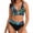 Green, variant on Women's Bikini Sets Two Piece Swimsuit High Waisted V Neck Twist Front Adjustable Spaghetti Straps Bathing Suit, Purple