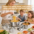 thumbnail image 6 of 12 pcs Pots and Pans Set, Nonstick Kitchen Induction Cookware Suit with Detachable Handle, Dishwasher Oven Safe, Black, 6 of 9