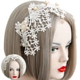 thumbnail image 1 of Hair Hoop Dentelle Couronne Perle de Mariage Coiffe Bandeau pour Mariée, 1 of 10
