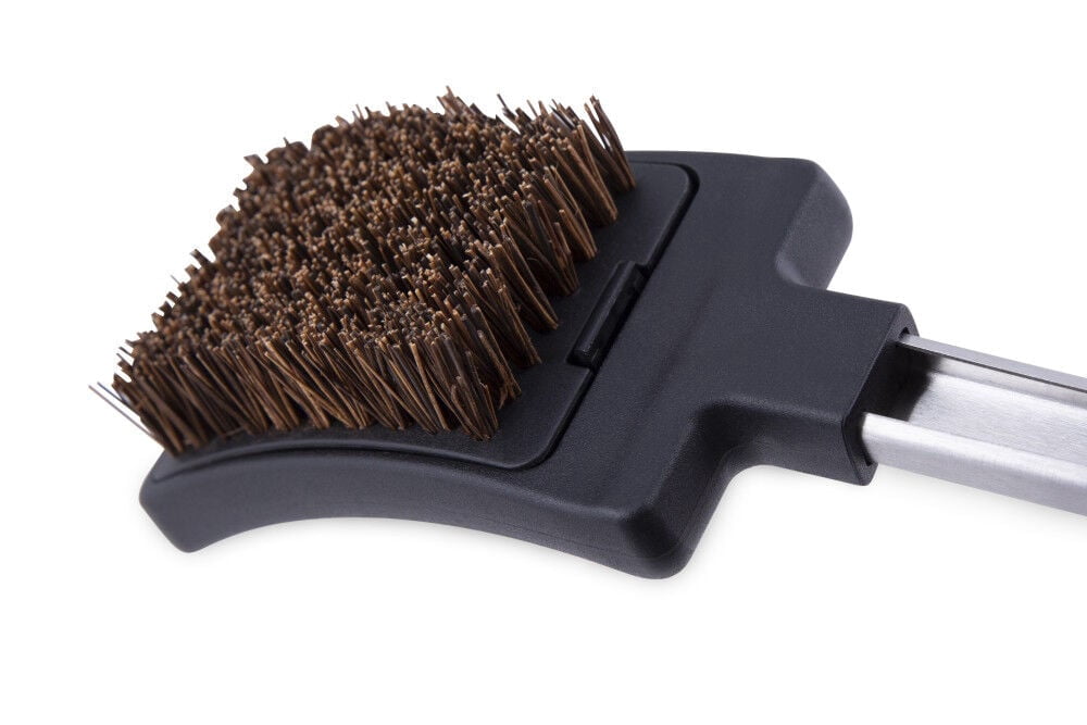 Broil King 20.8 In. Palmyra Bristles Wood Handle Heavy-Duty Grill Cleaning Brush