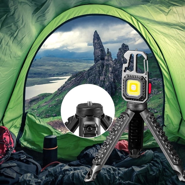 Lámpara Llavero de bolsillo Linterna Trípode Soporte de luz de trabajo para acampar al aire libre Likrtyny Para estrenar