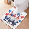 thumbnail image 5 of Toilet Rug Rectangle Bathroom Rugs Non-Slip Soft Plush Machine Washable Contour Bath Mat Gnome with Balloon 24x16, 5 of 9