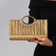 thumbnail image 3 of Jaucin Women's Glitter Embossed Evening Tote Bag Magnetic Top Handle Chain Shoulder Strap Clutch Wallet Wedding Clutch, 3 of 24