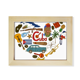 thumbnail image 1 of Cuba amor corazon Landscap bandera nacional Escritorio de madera Arte Pintura 6x8 pulgadas marco de foto foto, 1 of 4