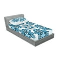 thumbnail image 2 of Ambesonne Mandala Fitted Sheet & Pillow Sham Set, Folk, Twinxl, Sky Blue Bluegrey, 2 of 2