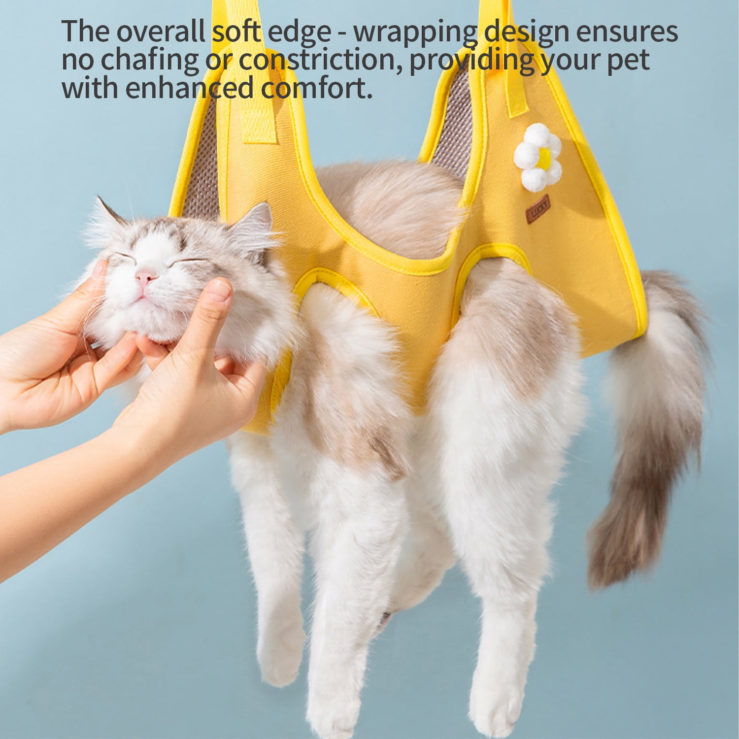 SONGSUN Pet Dog Grooming Hammock Harness for Cats & Dogs, Dog Sling for Nail Grooming,Cat Hammock Restraint Bag Cat Care, Suitable for Leg Spacing of 7 inch