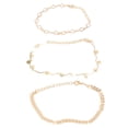 thumbnail image 1 of MasteelfCA 3pcs Fashion Foot Chain Round Sequin Anklet Set Chain All-Match Anklet Fashion Ankle Accessory, 1 of 7