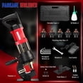 thumbnail image 2 of PartyKindom Electric Metal Hole Puncher, 1400W Red Portable Heavy Duty Hydraulic System, 2 of 14