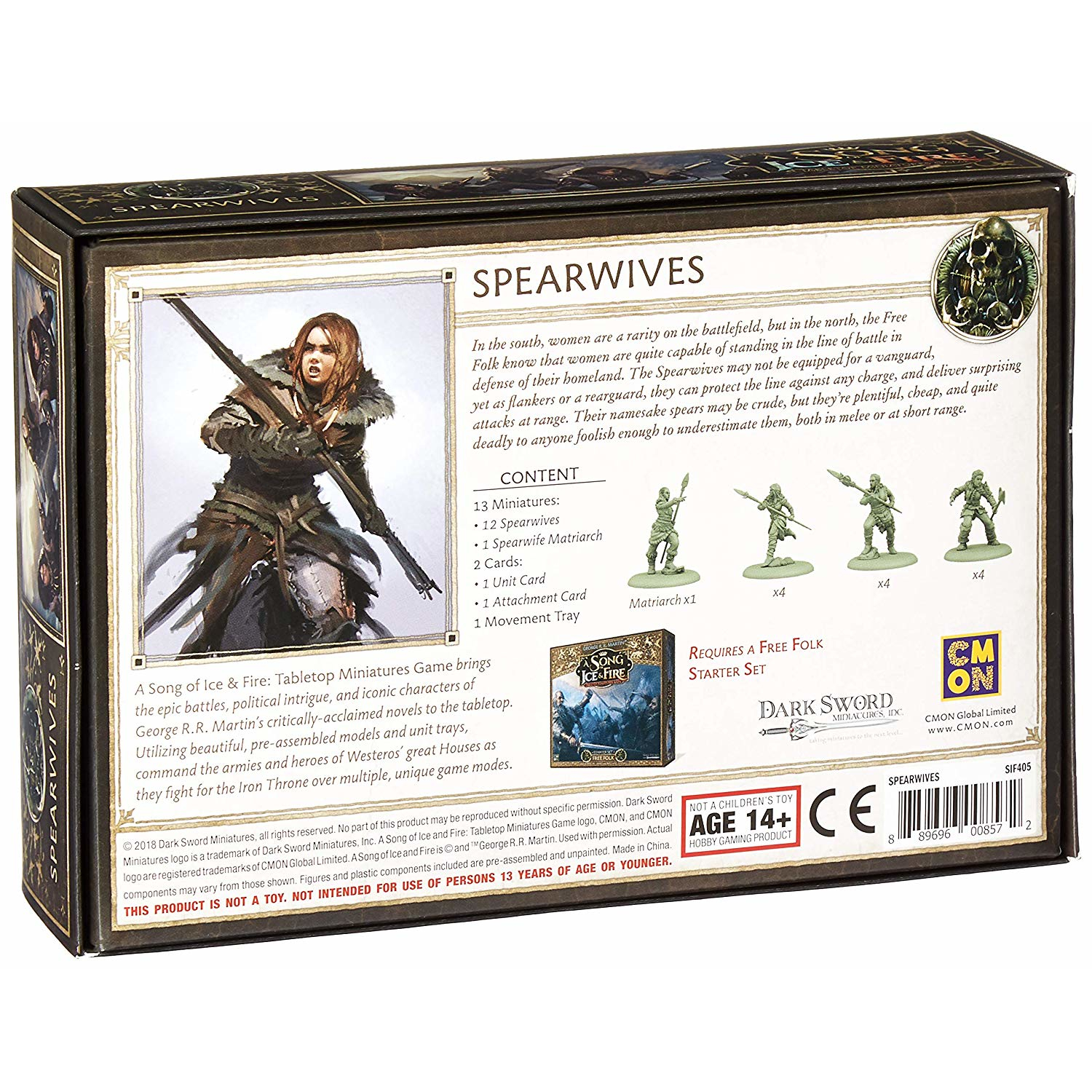A Song of Ice and Fire: Tabletop Miniatures Game Free Folk Spearwives Unit Box, by CMON - image 2 of 7