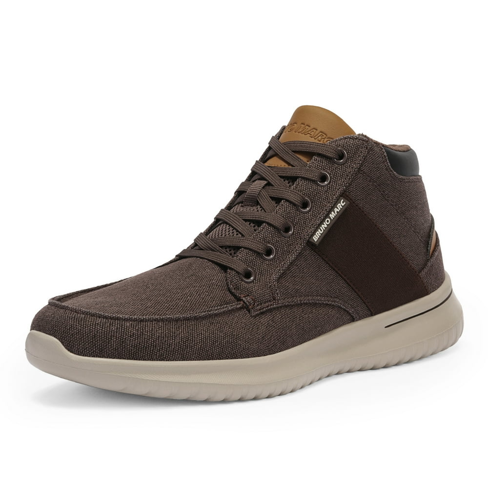 brown canvas trainers