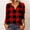 Red, variant on Idoravan Long Sleeve Shirts for Women Womens Winter V Neck Long Sleeve Tops Printed Regular Blouse