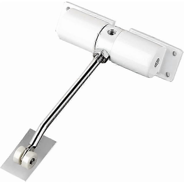 Zinc Alloy Adjustable Automatic Door Closer - For Home or Commercial Use - White