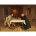 thumbnail image 2 of Ernest Meissonier 18x15 Gold Ornate Wood Frame and Double Matted Museum Art Print Titled - Le Cure Wine (1860), 2 of 4