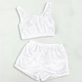 thumbnail image 1 of MKLEKYY Conjunto Casual De Dos Piezas Para Mujer, Camiseta Sin Mangas Y Pantalones Cortos De Color Liso, Ropa De Dormir Cómoda Y Ropa De Estar Por Casa., 1 of 3