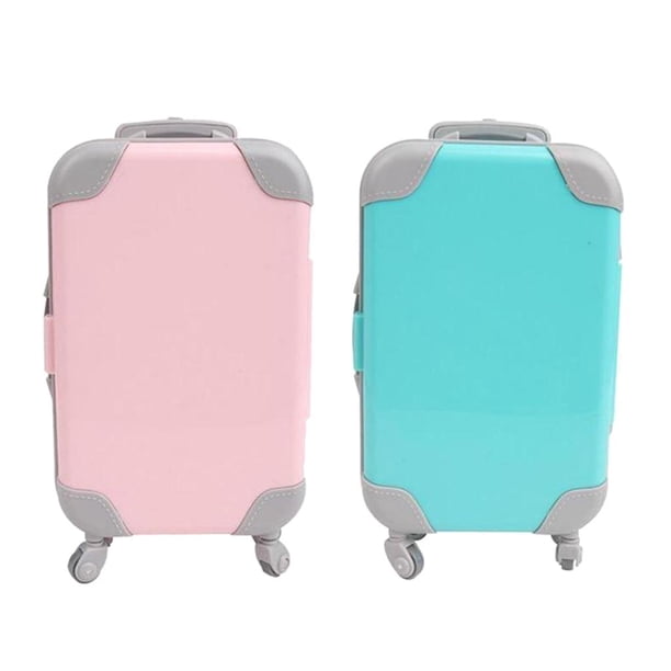 2 piezas Mini muñeca maleta maleta maleta la la adaptaciónción a de 43 cm juguetes para niños