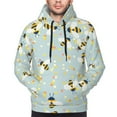 thumbnail image 4 of Bingfone Bees Men'S Drawstring Hoodie Long Sleeve Pocket Sweatshirts-3x-Large, 4 of 9