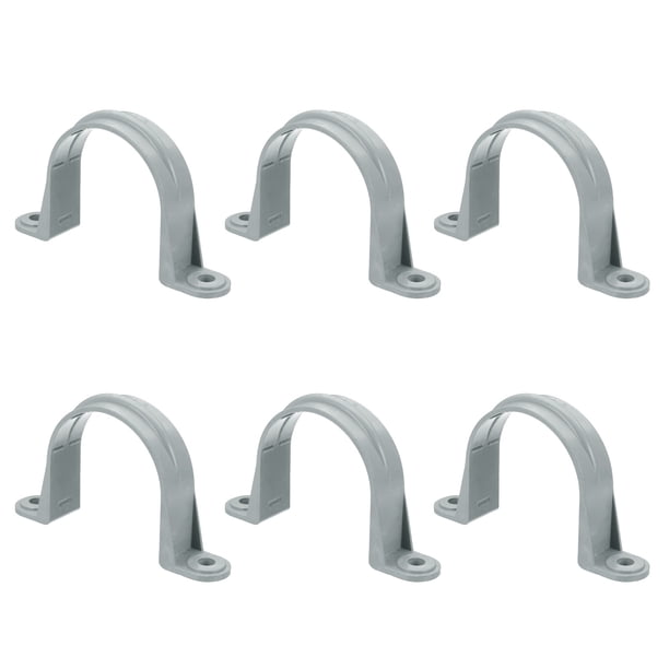 Abrazadera de conducto de plástico con 2 agujeros, soporte de tubería de plástico para tuberías y cables de conducto de 2-1/2"