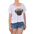 thumbnail image 1 of Portrait Of Pug Dog Printed 100% Cotton Short Sleeves Fashion Croptop WTS_08 M, 1 of 1