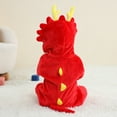 thumbnail image 6 of CYRBOKO Toddler Boys Girls Hooded One-pieces, Long Sleeve Loungewear Animal Shapes Unisex Thermal Toddlers Jumpsuits Red Size 12-18 Months, 6 of 9