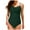Green, variant on Huesdet Women's Swimsuit One Piece Tummy Control Bathing Suit Ruched Vintage Push Up Swimwear(Beige,L)