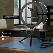 10 RGB Color Changing LED Ring Light with Tabletop Tripod