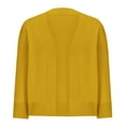 thumbnail image 3 of Ruimatai Women's Casual Knit Cardigan Soft Loose Cropped Sweater 3/4 Sleeve Solid Color Open Front Blouse for Fall Winter Daily Outfits, 3 of 5