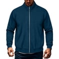 thumbnail image 2 of Bxsruta Mens Athletic Track Jacket Full Zip Workout Jacket Running Workout Sweatshirt Casual Outerwear, 2 of 7