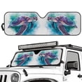 thumbnail image 2 of Uorisanigo Windshield Sun Shade for Jeep, Inked Sea Turtle Car Sunshade for 2007-2023 Wrangler Rubicon Sahara TJ JK JKU 2 & 4 Door,Sunshade Windshield Cover,UV Ray & Heat Block Shade Covers, 2 of 7